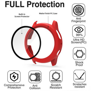 Pour <span class=keywords><strong>Samsung</strong></span> Galaxy <span class=keywords><strong>Watch</strong></span> 8 7 6 5 4 <span class=keywords><strong>Active</strong></span> <span class=keywords><strong>2</strong></span> 44mm 40mm <span class=keywords><strong>2</strong></span> en 1 PC Coque de protection intégrale + Protection d'écran en verre - Product Image 4