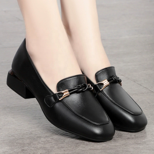2026 Eleganti Scarpe da Donna in Stile Britannico, Tacco Grosso in Pelle PU, Punta Chiusa, Scarpe Formali da Ufficio per Signore - Product Image 1