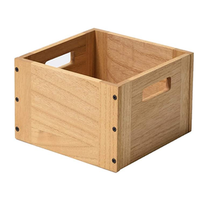 Custom multi-functional organizer box wooden decorative storage cube boxes with handles