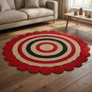 Customized Jute <b>Round</b> Area Rug Braided Circle <b>Carpet</b> Natural Home Decor for Living Room Bedroom - Product Image 1