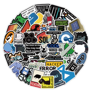 Set <span class=keywords><strong>de</strong></span> 60 Pegatinas con Temática <span class=keywords><strong>de</strong></span> Programación, Divertidas Calcomanías <span class=keywords><strong>de</strong></span> Graffiti para Tecnología y Desarrolladores, para Laptop, Botella <span class=keywords><strong>de</strong></span> Agua, Cuaderno - Product Image 2
