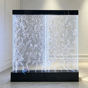 Modern Acrylic Water Bubble Wall Panel Translucent <b>Room</b> <b>Divider</b> Abstract Design Frame Structure LED Lighting - Product Image 2