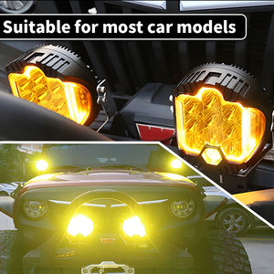 Nouveaux phares LED pour moto de 7 pouces, 6500 lumens, blanc/jaune, 70W, 12V, barre de travail, éclairage antibrouillard, montage universel, tout-terrain - Product Image 6
