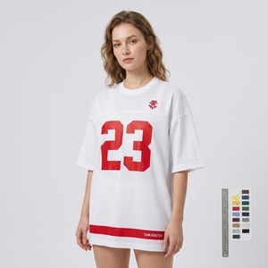 <span class=keywords><strong>T</strong></span>-<span class=keywords><strong>shirt</strong></span> en maille jersey surdimensionné <span class=keywords><strong>personnalisé</strong></span>, style streetwear Y2K, impression par sublimation, coupe ample, tee-<span class=keywords><strong>shirt</strong></span> sport vintage - Product Image 1