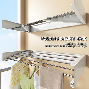 Có thể điều chỉnh kim loại phòng tắm móc áo khăn khô giá ráp phòng tắm Rack khăn - Product Image 3