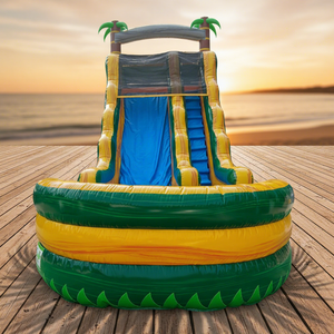 Tobogán Acuático Inflable <span class=keywords><strong>de</strong></span> Grado Comercial, Tobogán Gigante Inflable para Uso en Seco o Mojado, Ideal para Jardín, Fiestas al Aire Libre, <span class=keywords><strong>Alquiler</strong></span> Comercial - Product Image 1