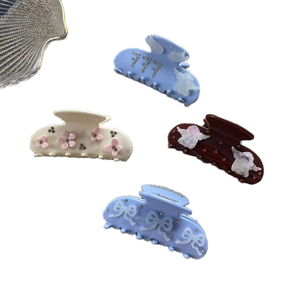 Pinza de Pelo de Acetato con Pedrería para Mujer, Accesorio para el Cabello para Bodas y Fiestas - Product Image 1