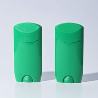 Emballage en stick OEM/ODM 50g 75g 100g, stick vide en PP, couleur personnalisée, remplissage par le bas, stick déodorant ovale en plastique à visser