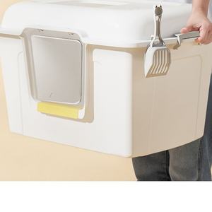 Hermosa, Práctica y Conveniente Caja de Arena para Gatos Extra Grande de Doble Uso, Abierta y Anti-Salpicaduras, Suministros para Gatos - Product Image 6