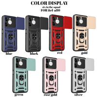 Étui de téléphone anti-chute en TPU+PC avec design de fenêtre coulissante pour caméra mobile BAILI Factory pour Itel A80 4G/A70/A90