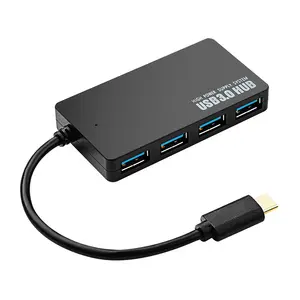 Hoge Snelheid 4 Poorten Usb 3.0 Hub Multi Usb C Splitter Expander Meerdere Type C Otg Hub Computer Accessoires Voor Laptop Pc Telefoon