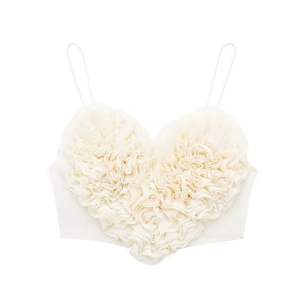 Top Corto Sexy, Estilo Tank Top, con Flores 3D, Sin Mangas, Ajustado, Prenda de Punto para el Verano 2024 - Product Image 2