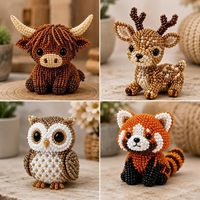 Kit de Manualidades con Cuentas 3D Personalizado al por Mayor, Diseño de Vaca Highland, para Principiantes, Regalo Hecho a Mano para Adultos, Adolescentes y Amantes de las Manualidades