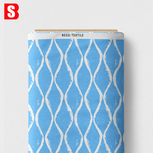 Tissu en coton imprimé numérique personnalisé Bessi New Trend, motifs géométriques, formes linéaires, imprimés pour robes et chemisiers pour femmes et enfants - Product Image 6