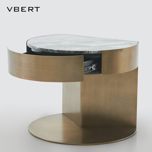 WBERT Italian Designer Leather Art Locker Modern Simple Bedroom <strong>Circular</strong> <strong>Bedside</strong> Cabinet Nightstands Luxury <strong>Bedside</strong> <strong>Table</strong> - Product Image 5