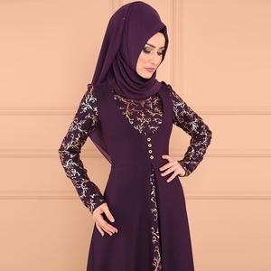 Abito da Donna Taglie Forti, Abaya Dubai, Vestiti Musulmani Islamici Eleganti, Abbigliamento Islamico Elegante per Signore del Medio Oriente - Product Image 3