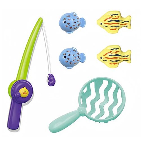 Fun Summer Bath Tub Toy for Kids Cartoon Magnetic Fishing Game Plastic Baby Bath Toy