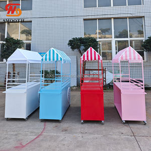 Carrito de Dulces Decorativo para Bodas y Cumpleaños, Carrito de Hierro Rojo para Exhibición de Pasteles con Ruedas Móviles, Carrito de Dulces Desmontable - Product Image 6