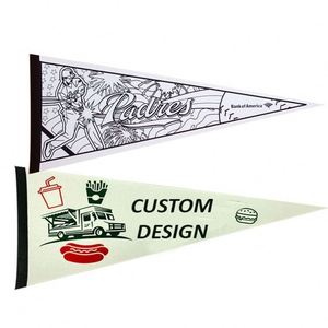 Custom Print Soft Felt Banner Pennant <b>Triangle</b> Wool Felt Banner Applique Felt Pennant Custom - Product Image 1