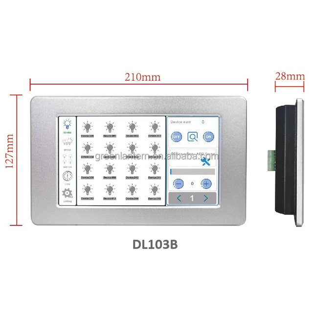 DL103B Touch Screen LCD Panel Master Control 12V Light Controller Support 128 Single Dimmers Intelligent Lighting Control System