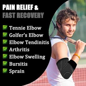 <span class=keywords><strong>Coudières</strong></span> réglables pour hommes et femmes, utilisées pour soulager la <span class=keywords><strong>tendinite</strong></span>, l'arthrite et soutenir la musculation, le golf et l'exercice. - Product Image 5