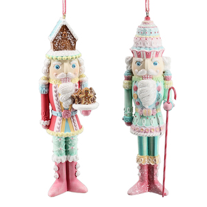 Adornos Navideños Personalizados de Resina, Colgantes para Árbol de Navidad, Soldado de Jengibre, <span class=keywords><strong>Cascanueces</strong></span>, Pastel de Caramelo <span class=keywords><strong>Rosa</strong></span> - Product Image 2