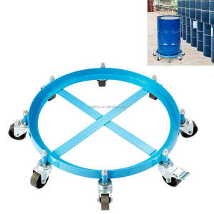 Chariot à tambour robuste de 55 gallons avec cadre en acier 8 roulettes pivotantes, capacité de charge de 2000lb, chariot à tambour à baril - Product Image 1