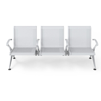 Banc d'attente commercial perforé Leadcom LS-517NX pour aéroport, gare, hôpital – Chaise d'attente pour zone d'attente