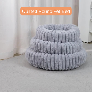 Оптовая продажа от производителя, роскошная плюшевая круглая кровать для домашних животных, удобная моющаяся кровать для кошек и собак, маленькая средняя большая Size-3XL - Product Image 2