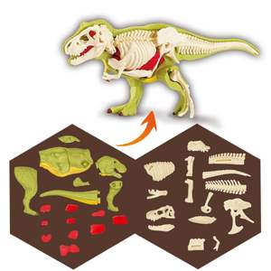 Juguetes en Promoción EPT $1, Kit de Excavación de Fósiles de Dinosaurio 3D, Tiranosaurio Rex y Triceratops Desmontables para Armar, Juguete de Arqueología - Product Image 2