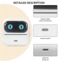 Imprimante thermique d'étiquettes USB 58 mm, batterie, imprimante d'étiquettes sans fil portable Bluetooth, imprimante d'étiquettes sans encre, mini imprimante d'étiquettes de 2 pouces