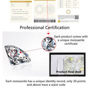 SD élégant charme goutte d'eau 925 argent Sterling quatre griffes coupe ronde 1 Carat VVS Moissanite pendentif collier pour femmes cadeau - Product Image 6