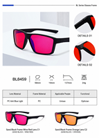 Lunettes de jeu pour ordinateur unisexes professionnelles avec verres HD PC anti-reflet TR90 bloquant la lumière bleue, verres orange rouge