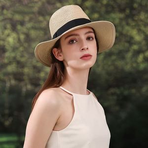 Sombreros de Paja Personalizados de Moda para Playa, Sombreros Panamá para Mujer, Sombrero de Copa, Protección Solar Transpirable para Exteriores, Venta al Por Mayor de Fábrica CXY - Product Image 4