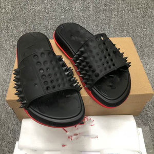 Sandalias de Lujo para Hombre con Diseño de Suela Roja, Sandalias de Marca de Alta Calidad, Envío Rápido de Fábrica, Sandalias de Diseñador para Hombre - Product Image 1
