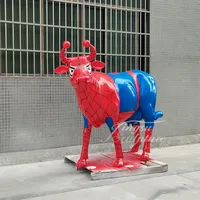 Reiei Grande vache en métal pour décoration murale en fer forgé - Sculpture  de vache - Décoration d'extérieur - Pour jardin, ferme et extérieur