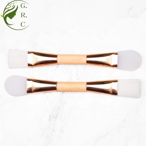 แปรงไม้มาส์กหน้าซิลิโคนสองชั้นแปรงทาครีมสีเบจสีเบจสีเบจสีขาว - Product Image 1