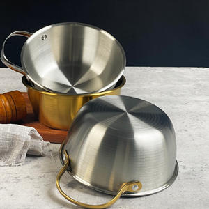 Cuenco para mezclar de acero inoxidable de gran capacidad coreano con mango, cuenco para uso general de cocina - Product Image 4