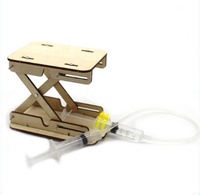 Table de levage hydraulique monocouche pour l'enseignement scientifique des élèves du primaire : Kit de puzzle scientifique DIY pour l'apprentissage