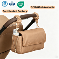 Sac de rangement universel 2-en-1 en polyester pour poussette, grande capacité, multifonctionnel, pour jouets et couches, idéal pour bébé