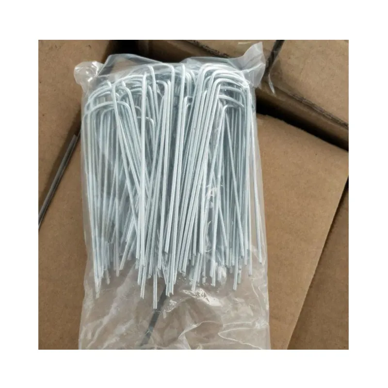 50 Pack 6 Inch U Shaped Steel Ground Garden Stakes Sod Staples Pins Pegs For Turf