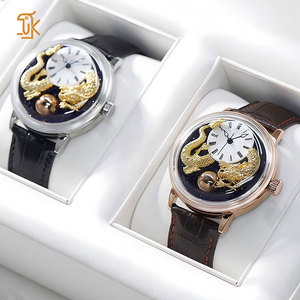 <span class=keywords><strong>Reloj</strong></span> Automático <span class=keywords><strong>de</strong></span> Lujo con Dragón <span class=keywords><strong>de</strong></span> Oro <span class=keywords><strong>de</strong></span> 24K para Hombre, <span class=keywords><strong>Acero</strong></span> Inoxidable 316L, Zafiro, Esfera 3D, Relojes Mecánicos Personalizados OEM - Product Image 2