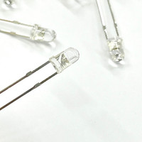 Lentille ronde transparente avec bride de 3 mm, infrarouge 940 nm, 30 degrés, diode émettrice LED IR photoélectrique 75 mW 1,1-1,4 V