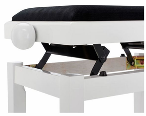 Ce chứng nhận đôi-chức năng Đàn Piano băng ghế dự bị bóng trắng có thể thay thế Phân đệm có thể điều chỉnh chiều cao nhạc cụ phụ kiện - Product Image 3