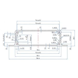 EBM Custom Integrated Circuits <b>Enclosure</b> ECU Box Aluminium Extrusion Electrical Heatsink Solution Aluminum <b>Enclosure</b> IP54 - Product Image 5