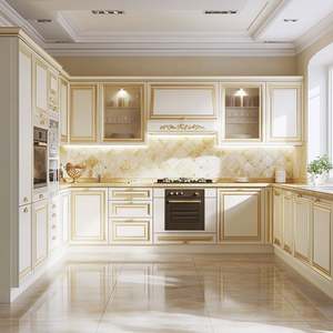 OE HOME Cocina Modular de Lujo Moderna de Roble Macizo, Impermeable y Ecológica para Uso en Hoteles con Isla - Product Image 5