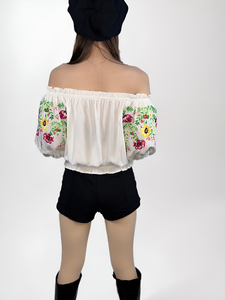 Camicia bohémien da donna di nuova moda Casual Top in cotone ricamato a maniche lunghe con colletto unico - Product Image 5