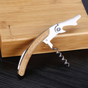 Ensemble cadeau de <span class=keywords><strong>tire</strong></span>-<span class=keywords><strong>bouchon</strong></span> à vin en bambou en bois de 4 pièces en gros avec boîte cadeau d'ouvre-bouteille de vin rouge - Product Image 4