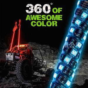 รีโมทคอนโทรล ADT ไฟ RGB Whip Light 12V 3/4/5/6 ฟุต ไฟเสาธง LED สำหรับรถ UTV ATV รถบรรทุก - Product Image 5