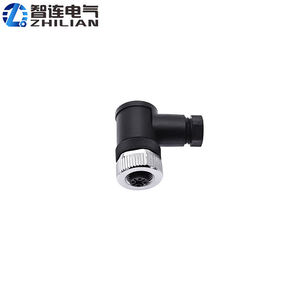 工厂M12焊料塑料直角组装连接器2 3 4 5 6 8 12 17引脚A B D公母PG7 PG9金属连接器 - Product Image 5